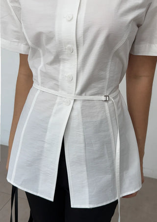 Bonne Wrap V-Neck BrandQual Jacket Two-Way Puff Shirred Wrap Arm Cover Wedding Guest Summer Short Sleeve Blouse