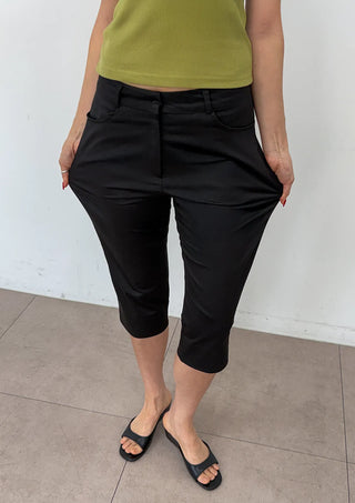 Salty Capri Spandex Slit Side Slit Korean Slacks Suit Wedding Guest Daily 34 Length  Pants