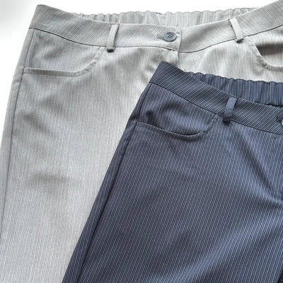 Zeb Stripe Low-Rise 34 Length Capri Lace Hip Slacks Summer Pants