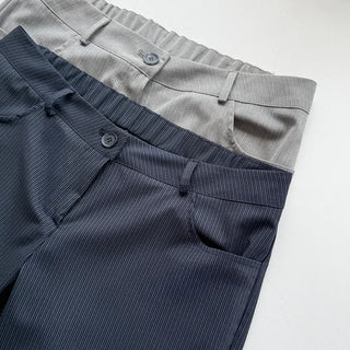 Zeb Stripe Low-Rise 34 Length Capri Lace Hip Slacks Summer Pants