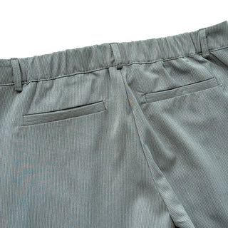 Zeb Stripe Low-Rise 34 Length Capri Lace Hip Slacks Summer Pants