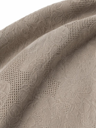 Dua Jacquard Frill H-Line Sleeveless Layered Guest Perforated Sleeveless Dress