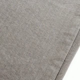 Cashmere Capri Herringbone Roll-up Semi-Wide Back Belt Summer 34 Length Pants