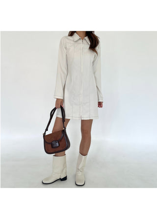 Autumn Stitch Mini Long Sleeve Dress