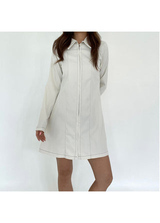 Autumn Stitch Mini Long Sleeve Dress