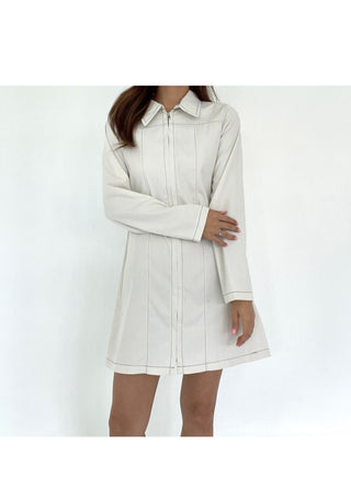 Autumn Stitch Mini Long Sleeve Dress