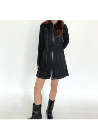 Autumn Stitch Mini Long Sleeve Dress