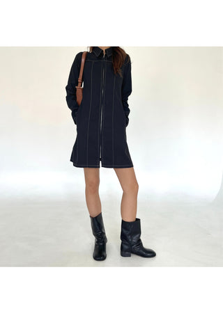 Autumn Stitch Mini Long Sleeve Dress