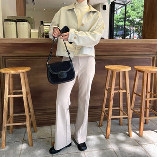 Stretchy Semi-Bootcut Slacks