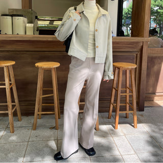 Stretchy Semi-Bootcut Slacks
