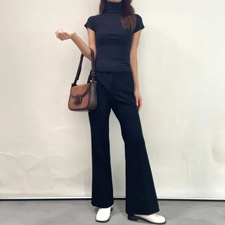 Stretchy Semi-Bootcut Slacks