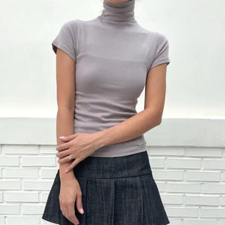 Domestic Transitional Short Sleeve Turtleneck