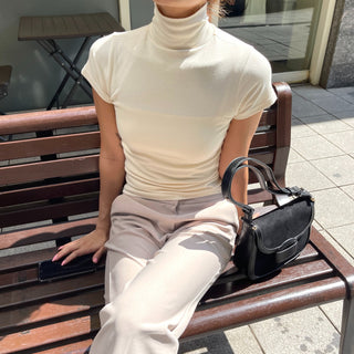 Domestic Transitional Short Sleeve Turtleneck
