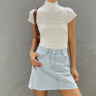 Domestic Transitional Short Sleeve Turtleneck