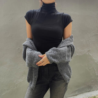 Domestic Transitional Short Sleeve Turtleneck