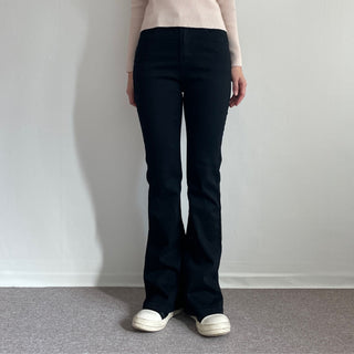 Stretchy Spandex Semi-Bootcut Black Denim