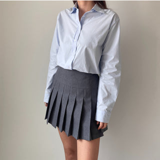 Ribbon Balletcore Pintuck Pleated A-Line Skirt