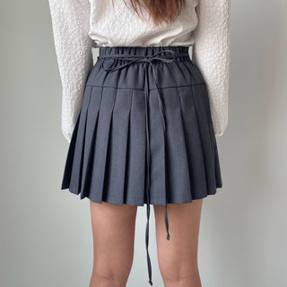 Ribbon Balletcore Pintuck Pleated A-Line Skirt
