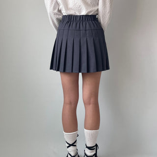 Ribbon Balletcore Pintuck Pleated A-Line Skirt