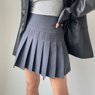 Ribbon Balletcore Pintuck Pleated A-Line Skirt