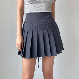 Ribbon Balletcore Pintuck Pleated A-Line Skirt