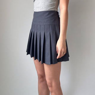 Ribbon Balletcore Pintuck Pleated A-Line Skirt