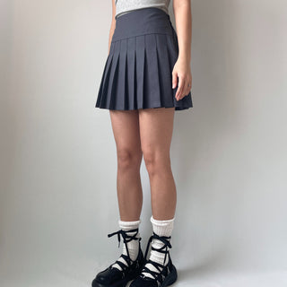 Ribbon Balletcore Pintuck Pleated A-Line Skirt