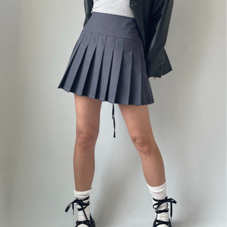 Ribbon Balletcore Pintuck Pleated A-Line Skirt