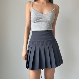 Ribbon Balletcore Pintuck Pleated A-Line Skirt