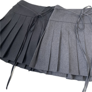 Ribbon Balletcore Pintuck Pleated A-Line Skirt