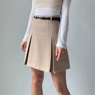 High-Quality Length Pintuck Midi Skirt