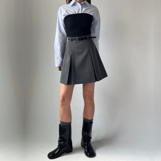 High-Quality Length Pintuck Midi Skirt
