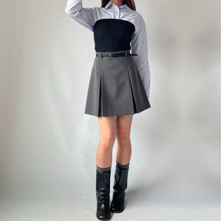 High-Quality Length Pintuck Midi Skirt