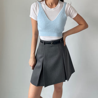 High-Quality Length Pintuck Midi Skirt