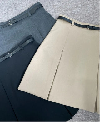 High-Quality Length Pintuck Midi Skirt