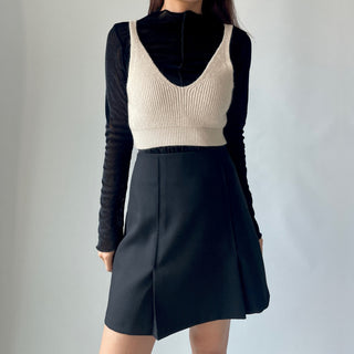 Spring Stretchy Crop Knit Bustier