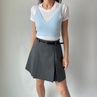 Spring Stretchy Crop Knit Bustier