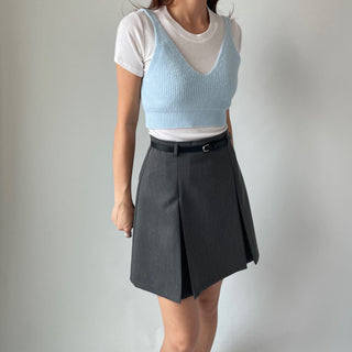 Spring Stretchy Crop Knit Bustier