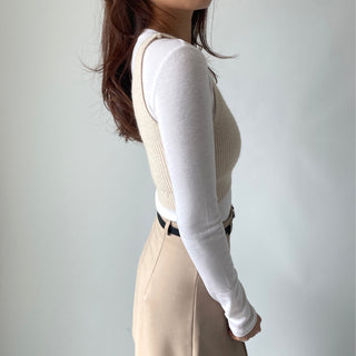 Spring Stretchy Crop Knit Bustier