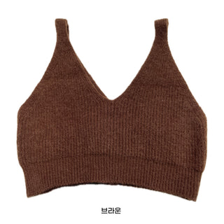 Spring Stretchy Crop Knit Bustier