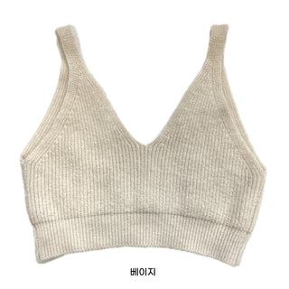 Spring Stretchy Crop Knit Bustier