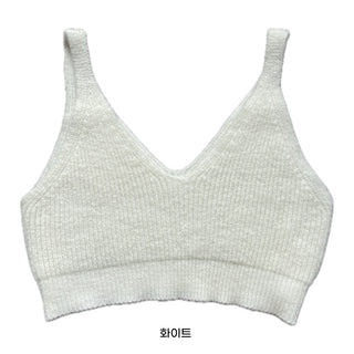 Spring Stretchy Crop Knit Bustier