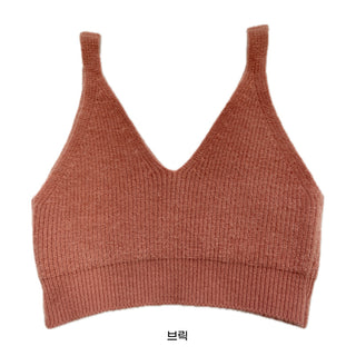 Spring Stretchy Crop Knit Bustier