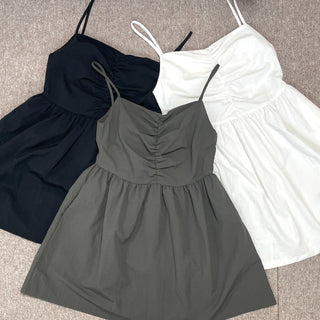 Bustier Anorak Sleeveless Mini Dress with Pocket