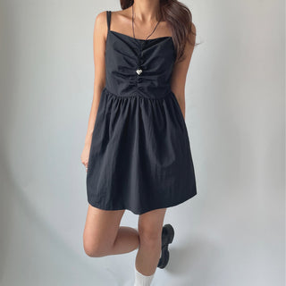 Bustier Anorak Sleeveless Mini Dress with Pocket
