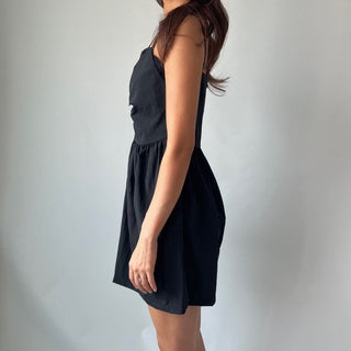 Bustier Anorak Sleeveless Mini Dress with Pocket