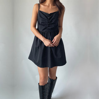 Bustier Anorak Sleeveless Mini Dress with Pocket