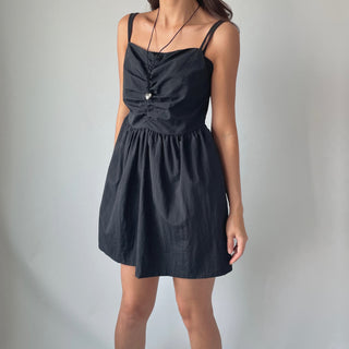 Bustier Anorak Sleeveless Mini Dress with Pocket