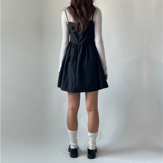Bustier Anorak Sleeveless Mini Dress with Pocket