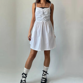 Bustier Anorak Sleeveless Mini Dress with Pocket